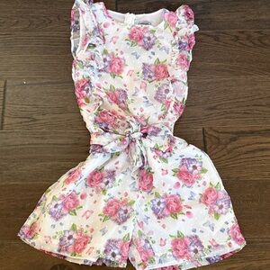 Mayoral Pink and Purple Floral Kids Romper